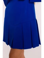 M872 Šaty s obrátenými záhybmi - kráľovská modrá