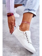 Dámske kožené tenisky Big Star - biele