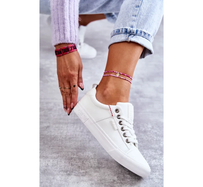 Dámske kožené tenisky Big Star - biele