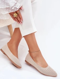 Dámske textilné baleríny Sarina - béžové