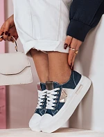 Dámske tenisky na platforme TRENDIS denim FashionStreet ZY0678