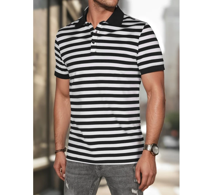 Pánská pruhovaná polokošile bílá Dstreet model 21987919 - FashionStreet