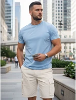 Pánske klasické modré tričko FashionStreet RX5680