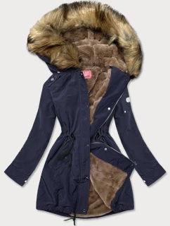 DAMSKA PARKA Z  GRANATOWA model 21243175 - LHD