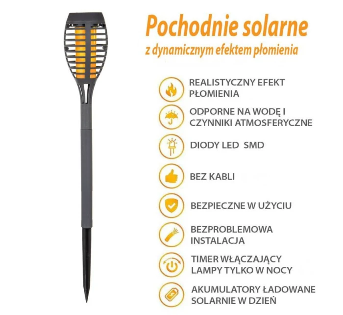 LAMPA SOLARNA  12 LED  SZARA model 21831095
