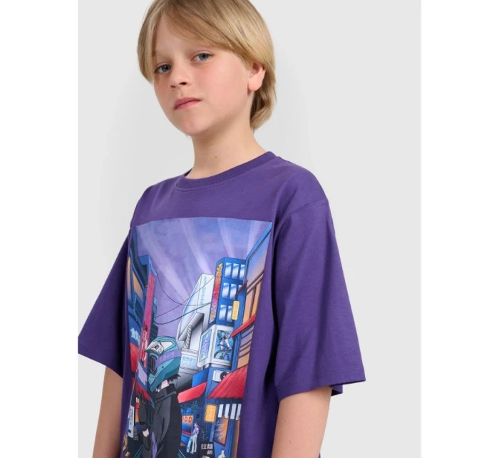 Chlapecké tričko oversize s potiskem model 21816857 - 4F Chlapecké tričko oversize s potiskem model 21816857 - 4F