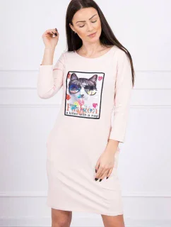 3D  šaty pudrově růžové model 18744012 - K-Fashion