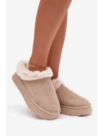 Dámské sněhule na platformě s a světle béžové model 21788048 - Boto Dámské sněhule na platformě s a světle béžové model 21788048 - Boto
