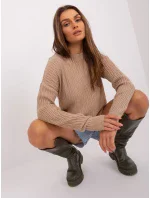 Sweter AT SW model 18884774 beżowy - FPrice Sweter AT SW model 18884774 beżowy - FPrice