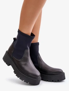 Zazoo 2947 Dámske topánky z prírodnej kože Slip-on Black