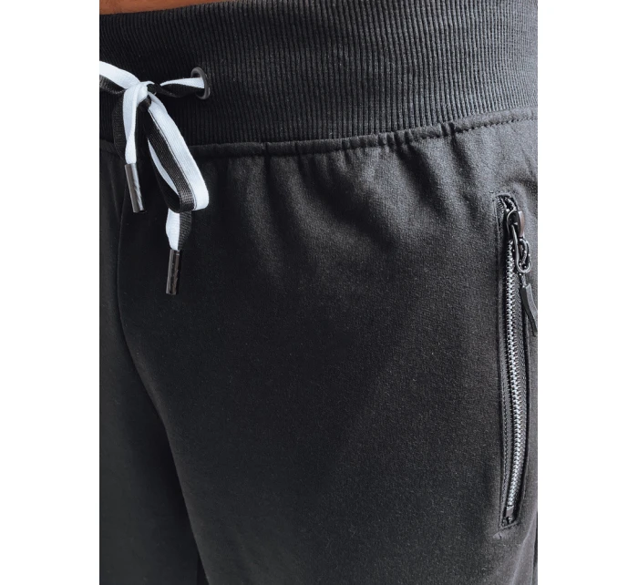 Pánske čierne teplákové šortky FashionStreet SX2262