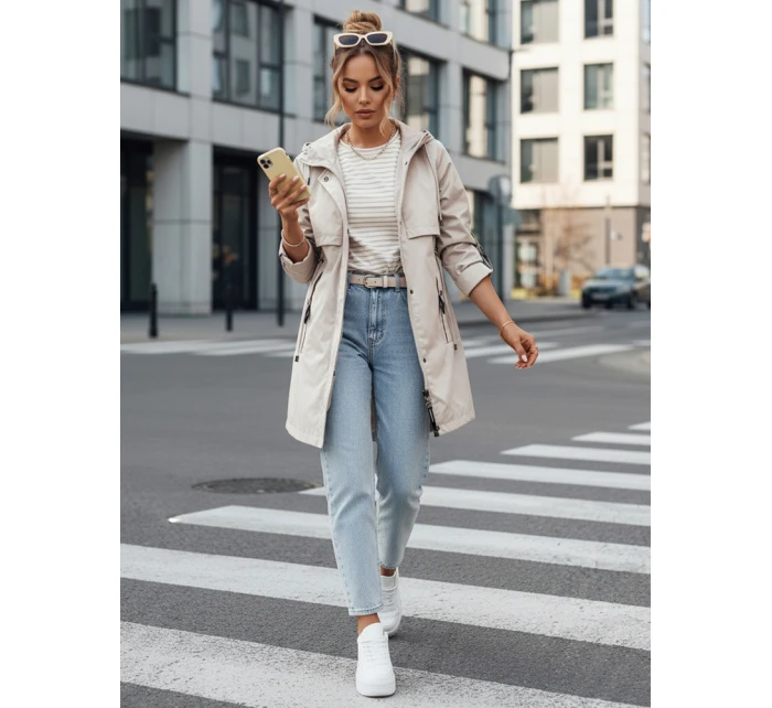 Dámská přechodná bunda parka MEROY šedá Dstreet TY4287