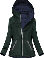 Zelená a tmavomodrá obojstranná bunda (7699)