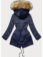 Dámska parka s podšívkou tmavomodrá (m-21201) Dámska parka s podšívkou tmavomodrá (m-21201)