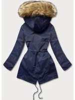 Dámska parka s podšívkou tmavomodrá (m-21201) Dámska parka s podšívkou tmavomodrá (m-21201)