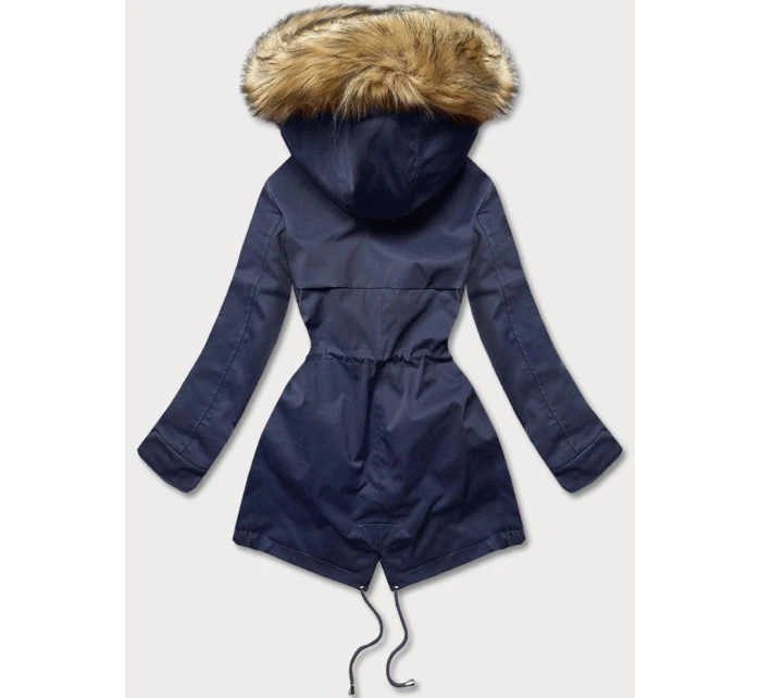 Dámska parka s podšívkou tmavomodrá (m-21201) Dámska parka s podšívkou tmavomodrá (m-21201)