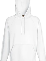 Fruit of the Loom Lightweight Hooded Sweat Pánska mikina s kapucňou a raglánovými rukávmi 16.2140 biela