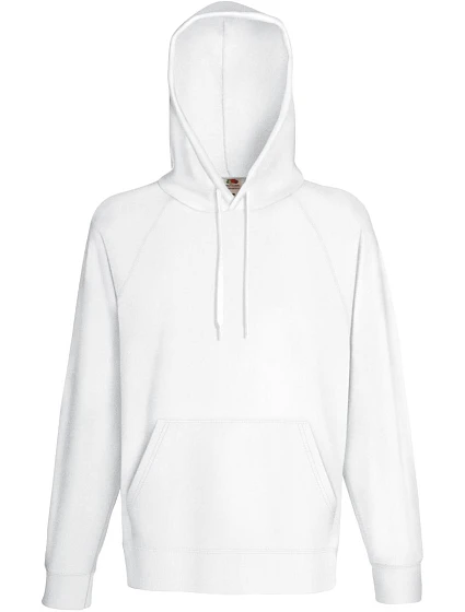 Fruit of the Loom Lightweight Hooded Sweat Pánska mikina s kapucňou a raglánovými rukávmi 16.2140 biela Fruit of the Loom Lightweight Hooded Sweat Pánska mikina s kapucňou a raglánovými rukávmi 16.2140 biela