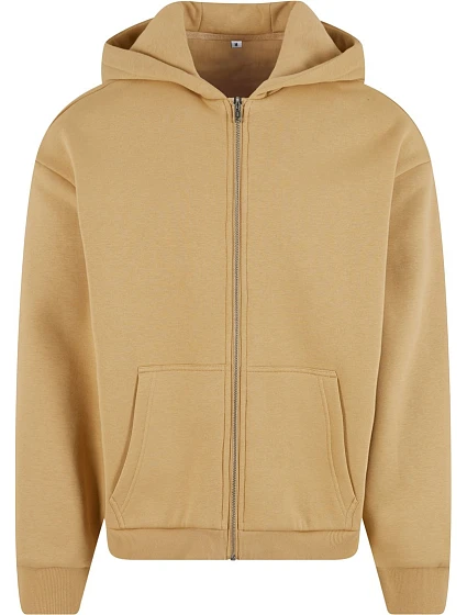 Build your Brand BY 285 Pánska mikina s kapucňou z hrubej bavlny „Fluffy“ 56.0285 union beige