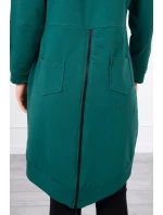 Mikina se zipem na zádech zelená