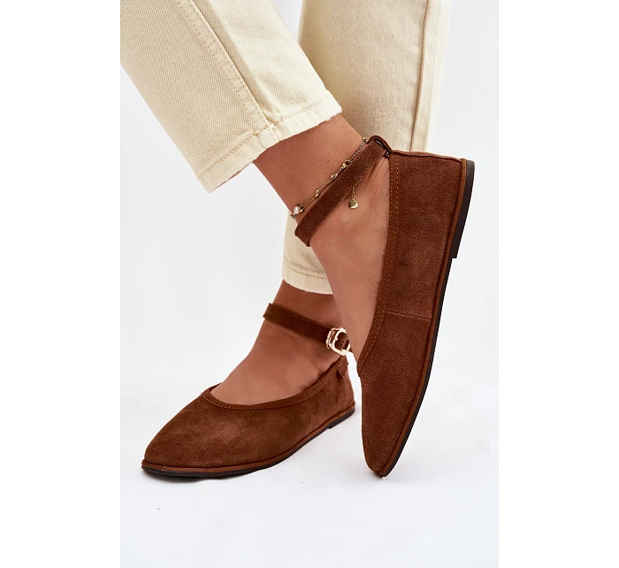 Baleríny z přírodního semiše Big Star TT274211 Camel