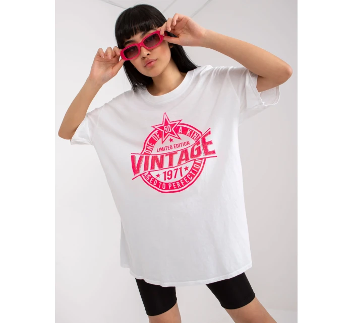 Tričko DHJ TS 6862.24X biela a ružová Tričko DHJ TS 6862.24X biela a ružová