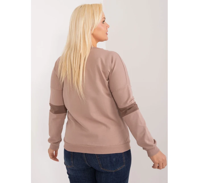 Bluzka RV BZ model 20080871 ciemny bezowy - FPrice Bluzka RV BZ model 20080871 ciemny bezowy - FPrice