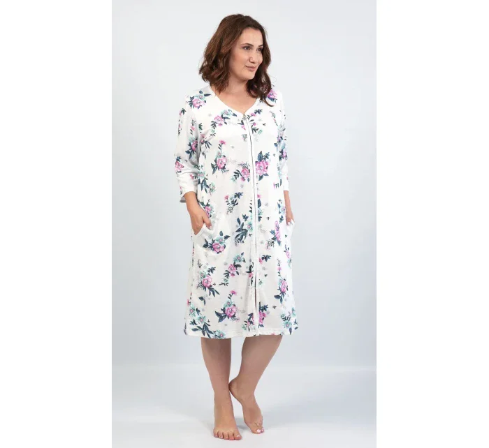 Dámske domáce šaty s trojštvrťovom rukávom Kristýna
