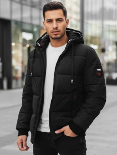 Pánska zimná bunda s kapucňou čierna FashionStreet TX5087z