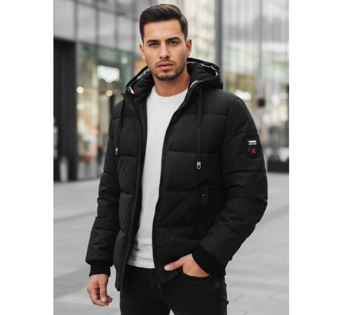 Pánská zimní bunda s kapucí černá Dstreet model 21995287 - FashionStreet