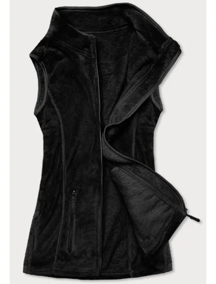 Čierna plyšová dámska vesta (HH003-1)