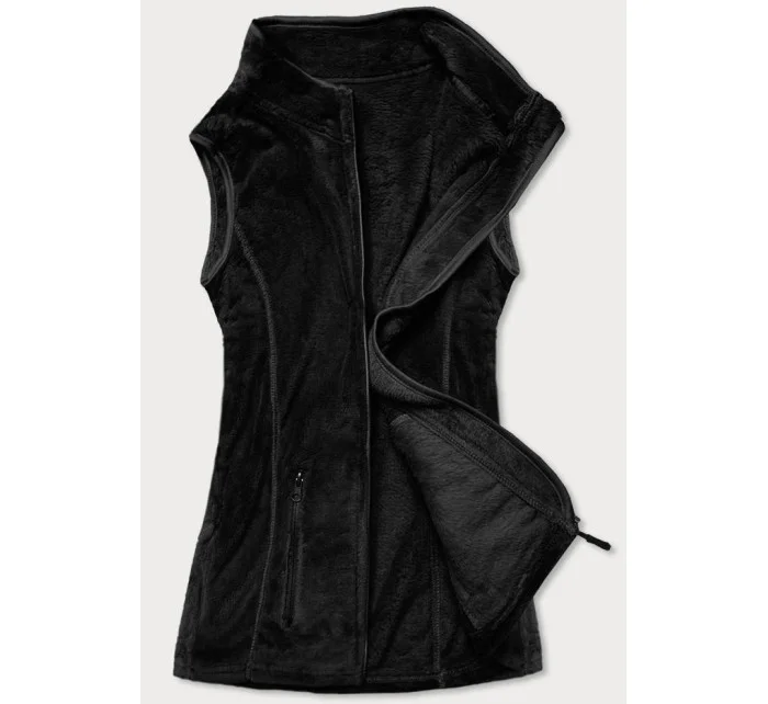 Čierna plyšová dámska vesta (HH003-1)