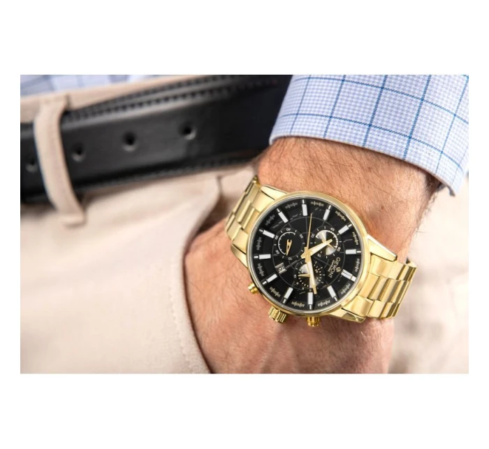 Pánské hodinky Chronograph Sapphire Gold Black model 21807517 - Giewont Pánské hodinky Chronograph Sapphire Gold Black model 21807517 - Giewont