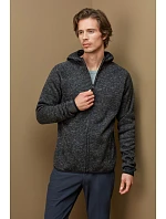 Stedman Lux Knit Fleece Jacket Men – Pánska pletená fleecová bunda s kapucňou 05.5460 black opal heather