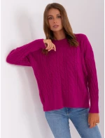 Sweter AT SW model 18895475 fioletowy - FPrice Sweter AT SW model 18895475 fioletowy - FPrice