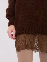 Sweter IN SW model 21782403 ciemny brązowy - FPrice