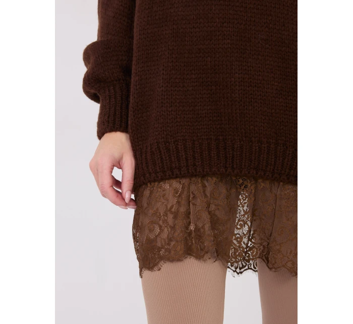 Sweter IN SW model 21782403 ciemny brązowy - FPrice