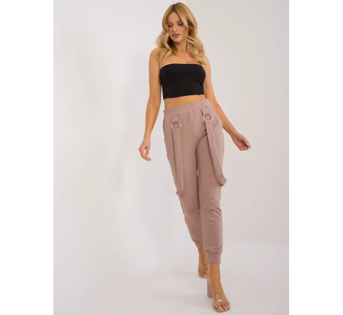 Spodnie dresowe RV DR model 19926671 ciemny bezowy - FPrice Spodnie dresowe RV DR model 19926671 ciemny bezowy - FPrice