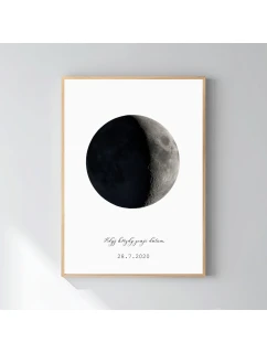 Personalizovaný magický fotoobraz v rámu - 50x70 - měsíční fáze