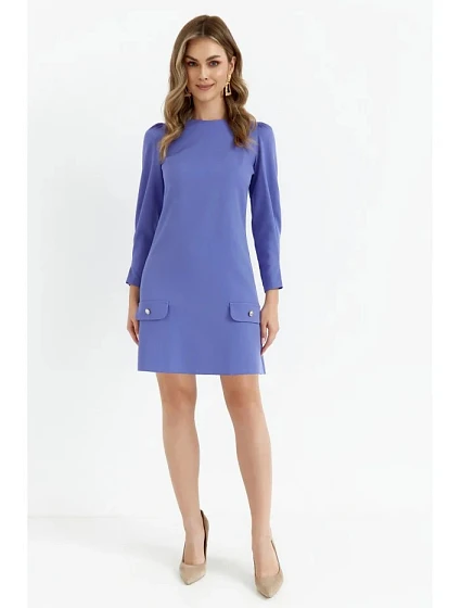 Dámské trapézové šaty model 21748033 Světle fialová - Makover Dámské trapézové šaty model 21748033 Světle fialová - Makover