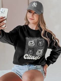 Dámská oversize mikina s  černá model 21988113 - Dstreet