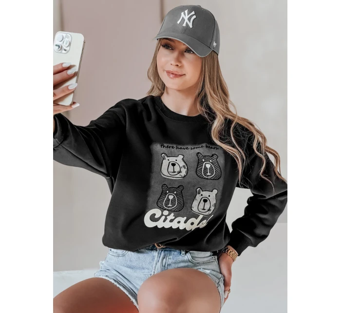 Dámská oversize mikina s černá model 21988113 - Dstreet Dámská oversize mikina s černá model 21988113 - Dstreet