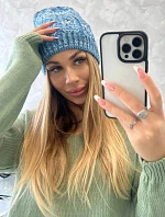 Fleecová čiapka Melisa K241 modrá