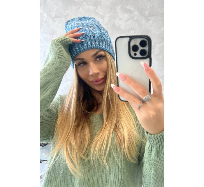 Fleecová čepice Melisa K241 modrá