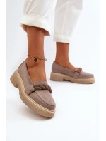 Zazoo 3429/W Damskie Zamszowe Mokasyny Z Ozdobą Cappuccino Zazoo 3429/W Damskie Zamszowe Mokasyny Z Ozdobą Cappuccino