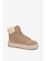 Zimní dámské boty s kožešinou Lee Cooper LCJ-25-01-3736 Béžové