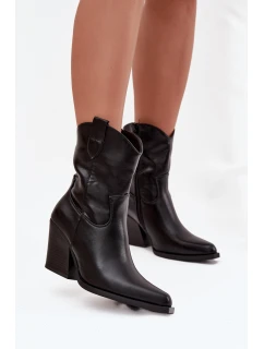 Dámské Kožené Kovářky Na Podpatku Černé Sorelia