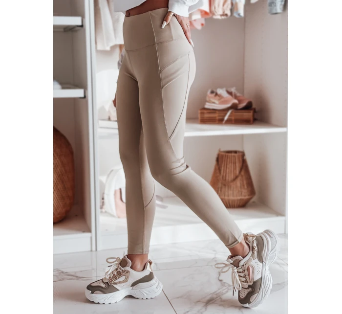 Dámské legíny s vysokým pasem béžové Dstreet model 21982915 - FashionStreet Dámské legíny s vysokým pasem béžové Dstreet model 21982915 - FashionStreet