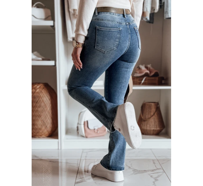 Dámské džínové kalhoty s páskem modré Dstreet model 21985360 - FashionStreet