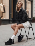 Dámské semišové sněhule černé model 21994559 - Dstreet Dámské semišové sněhule černé model 21994559 - Dstreet